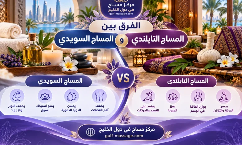 الفرق بين المساج السويدي والتايلندي